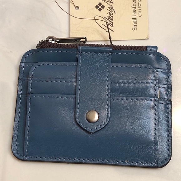 Patricia Nash Cassis Distressed Vintage Leather ID Card Case Safflower Blue NWT - Picture 12 of 16
